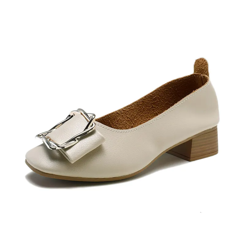 Женская обувь Новинка 2020 года сезон весна-осень модные тонкие туфли на толстой