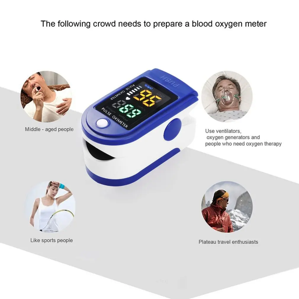 Цифровой трубчатый четырехцветный оксиметр с OLED экраном монитор насыщения крови