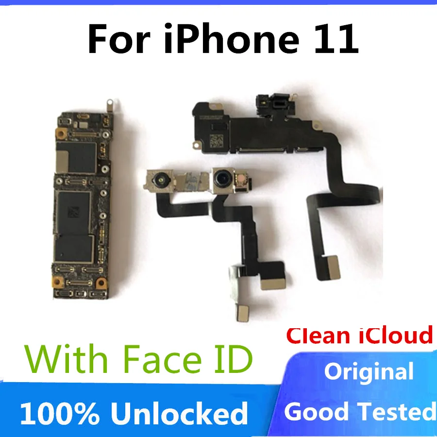 Бесплатный iCLOUD материнская плата для iPhone 11 без/с распознаванием лица