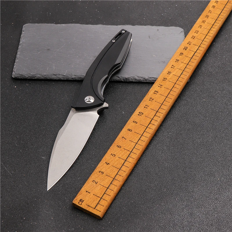 

Outdoor folding knife D2 steel G10 handle sharp high hardness hunting knife camping tactical self defense EDC pocket fruit knife