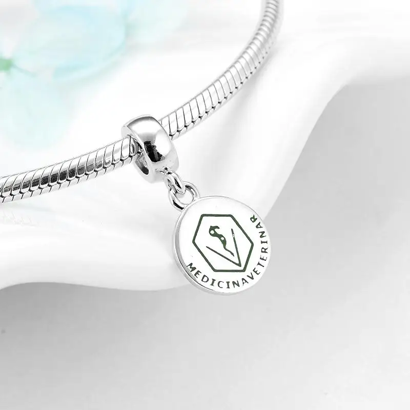 

2021 Hot Sale 925 Sterling Silver Pendants Round Shape Charms Fit Original PANDORA Charm Bracelets DIY Jewelry Making