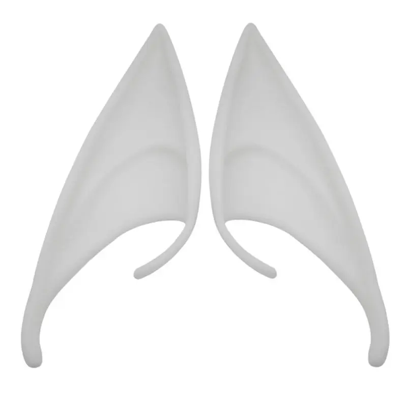 White Long 1 пара вечерние костюмы на Хэллоуин эльфийские уши аниме сказочные костюмы вампира латексные - Цвет: White Long