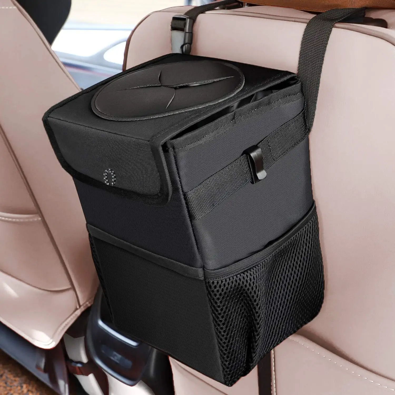 

Portable Car Trash Bin Waterproof For Auto Back Seat Dustbin Waste Rubbish Basket Organizer Storage Bag Car Accessories