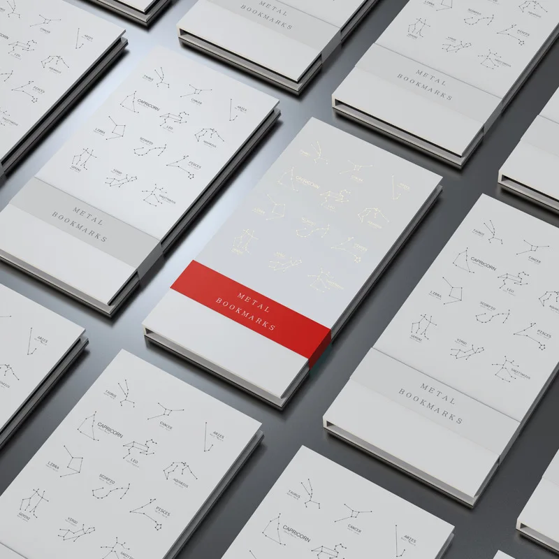 * Новый 12 Созвездие Ретро латунная Закладка Подарочная коробка набор