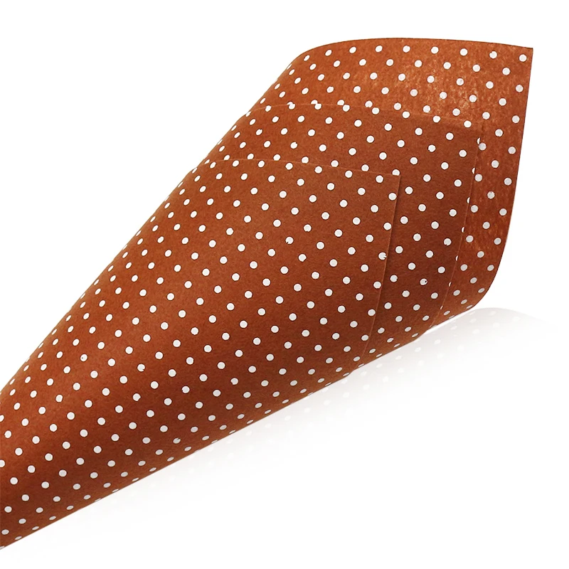 Eco-friendly коричневого цвета и узором в горошек Фабричный войлок толщина 1 мм