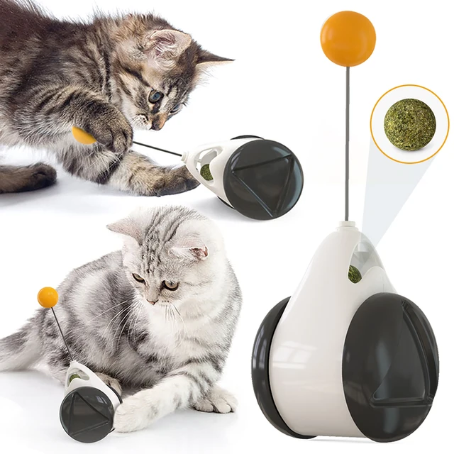 NEW  Pet Dog Cat Toy Tumbler With Catnip Teasing Wand Ball Rotating Wheels For Cats Dogs Entertainment IQ Improvement