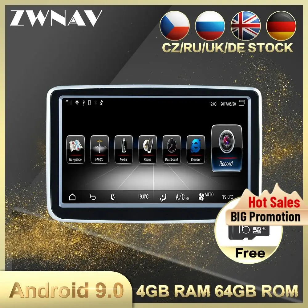 Автомобильный мультимедийный плеер IPS 4 + 64G Android 9 0 GPS Navi для Benz A/B CLA/GLA/G 2013 2014 2015