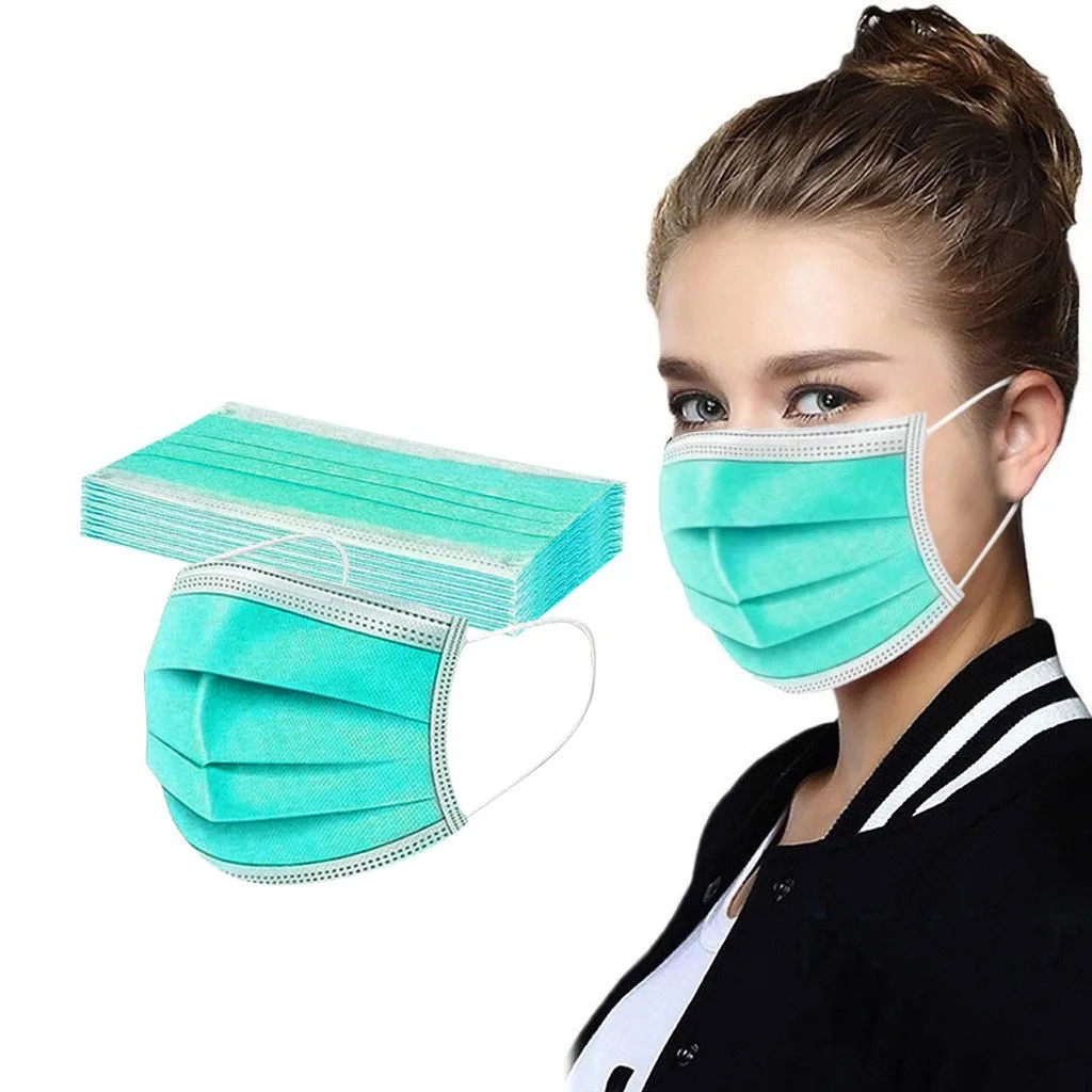 

Fast Delivery In-Stocks Adult Disposable Mouth Masks Protection 3 Ply Earloop Face Mask 10PCS Multicolor Cozy Breathable Masque