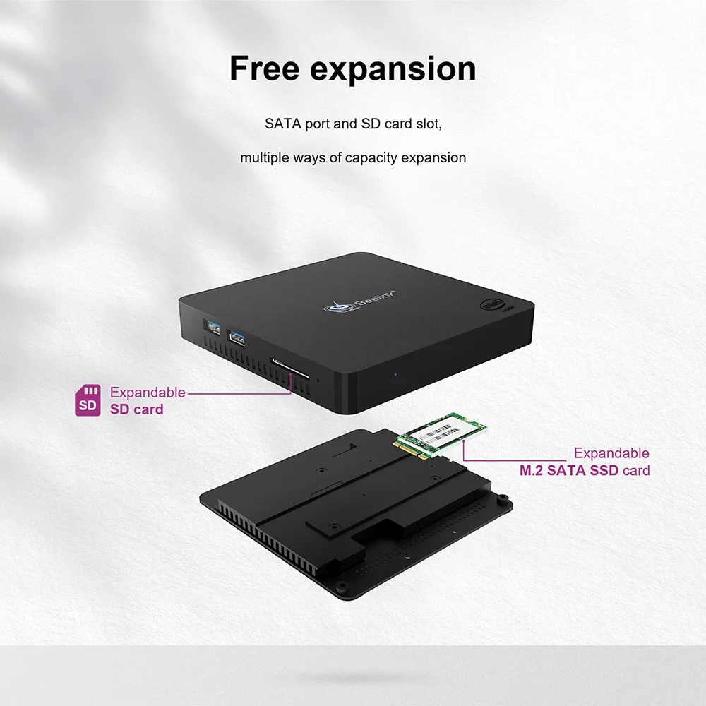 Мини-ПК Beelink T34-M процессор Intel Apollo Lake Celeron N3450 Windows 10 ОЗУ 4 Гб ПЗУ 64 ГБ 2 + 5 8 Wi-Fi |