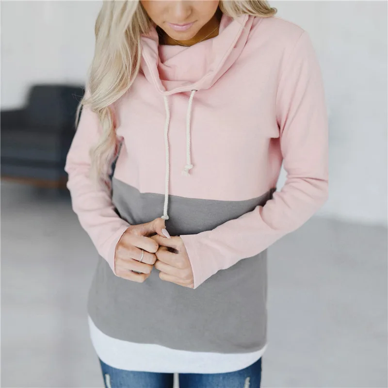 

coloured sleeves and hoodies crop top hoodie fashion female 2020 winter casual pullovers womens ladies sweatshirts XL