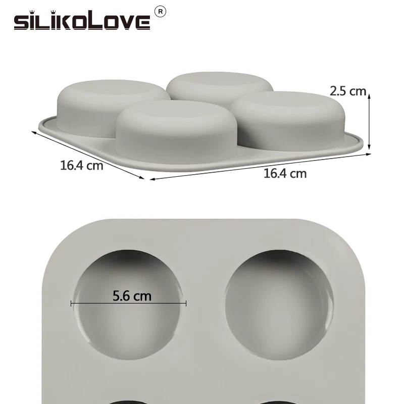 Силиконовые формы для мыла SILIKELOVE 4 полости овальная форма 3D ручной работы