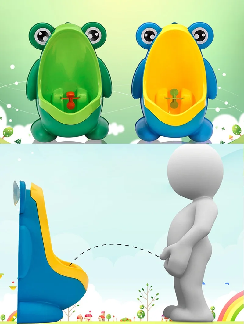Детские горшок лягушка унитаз писуар Pee Trainer настенный туалет Penico Pinico дети для