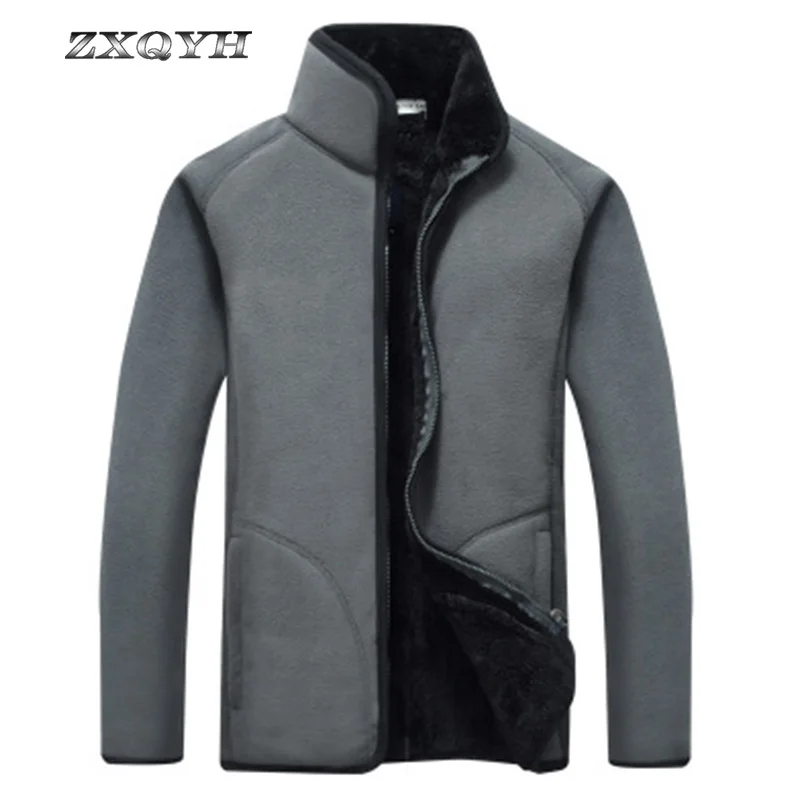 ZXQYH мужские Зимние флисовые теплые куртки размера плюс пальто для походов