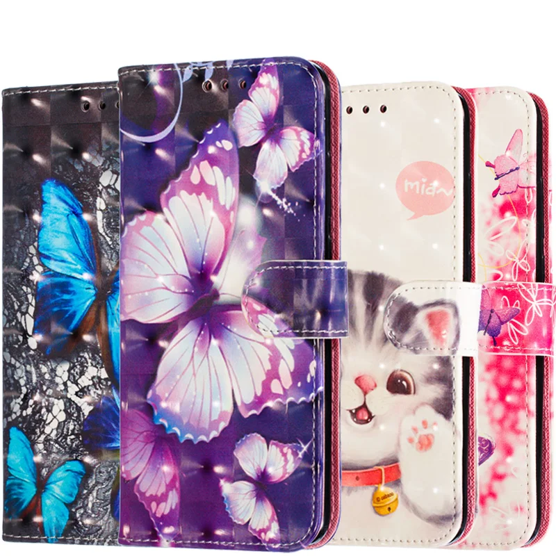 Модные 3D кожаный бумажник чехол для huawei Honor 8S 8A 8C 7C 7A 20 Pro 9 10 P20 P30 Lite Y9 Y5 2018 Y6 Y7 2019 JAT L29