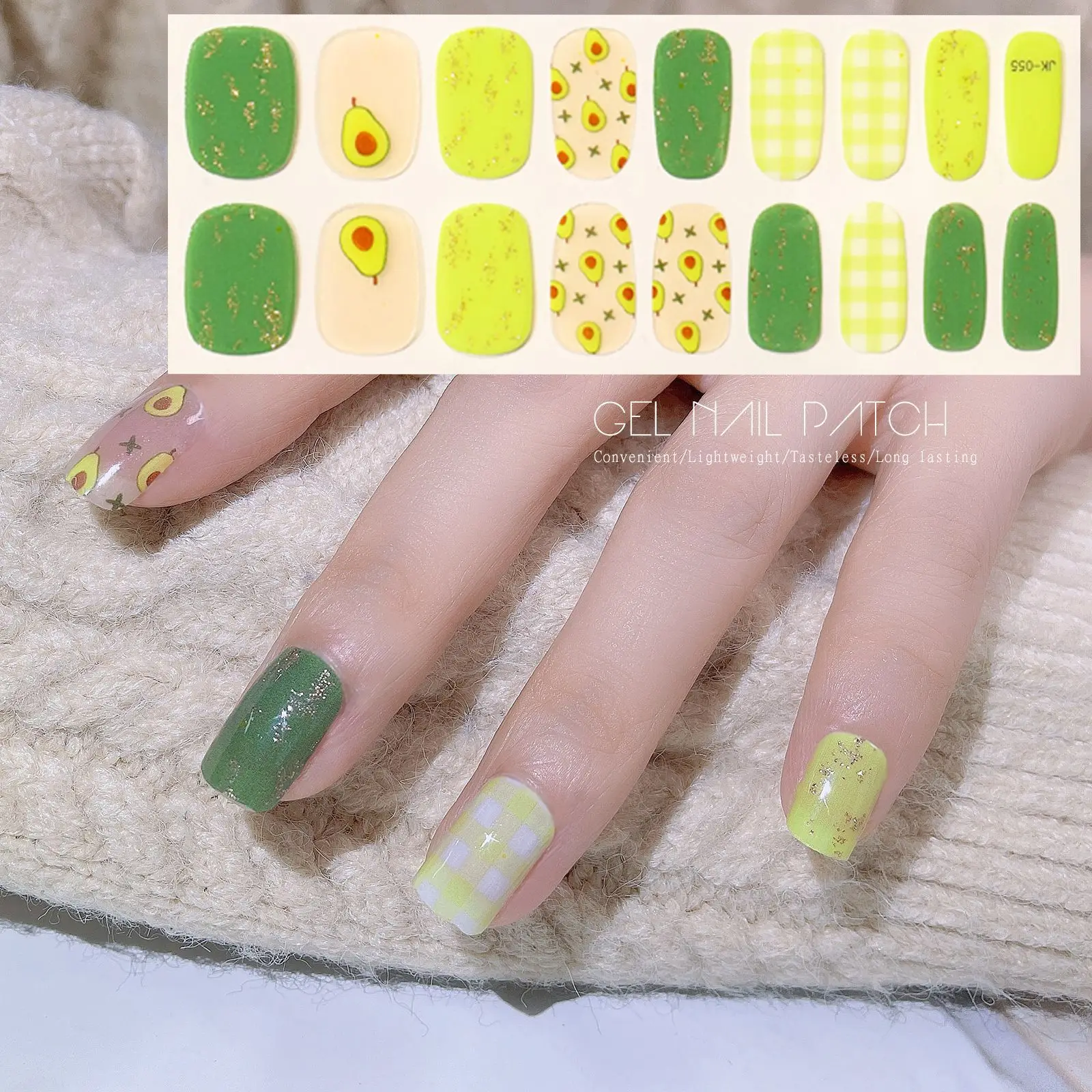 

Women Beauty Nail Decals Tasteless Self Adhesive Lightweight Gel Nail Stickers Longlasting Full Cover Longlasting Self Adhesive