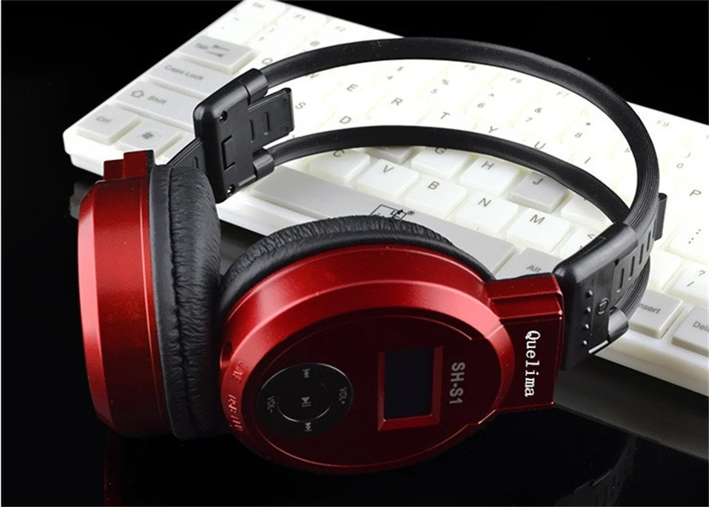 Универсальный складной Спорт Беспроводной гарнитура светодиодный FM радио