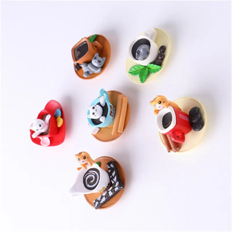 ZOCDOU 1 штука милая кофейная чашка кошка Китти магниты для украшения холодильника