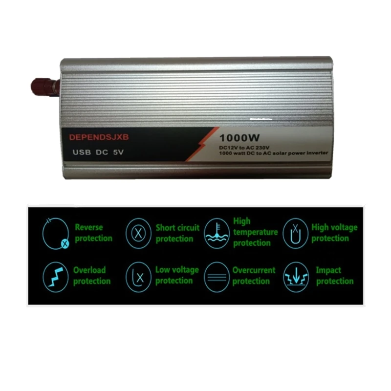 

13MA 18V 20W Solar Panel Power System + 12V / 24V Controller + 1000W Inverter AC230V Kit for Energy Saving Generation