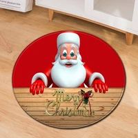 santa claus round carpets christmas living room elk decoration carpet child playing with spheric large rugs bedroom washable rug