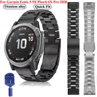 Браслет из титанового сплава для Garmin Fenix 5 5X Plus6 6XForerunner 935 945