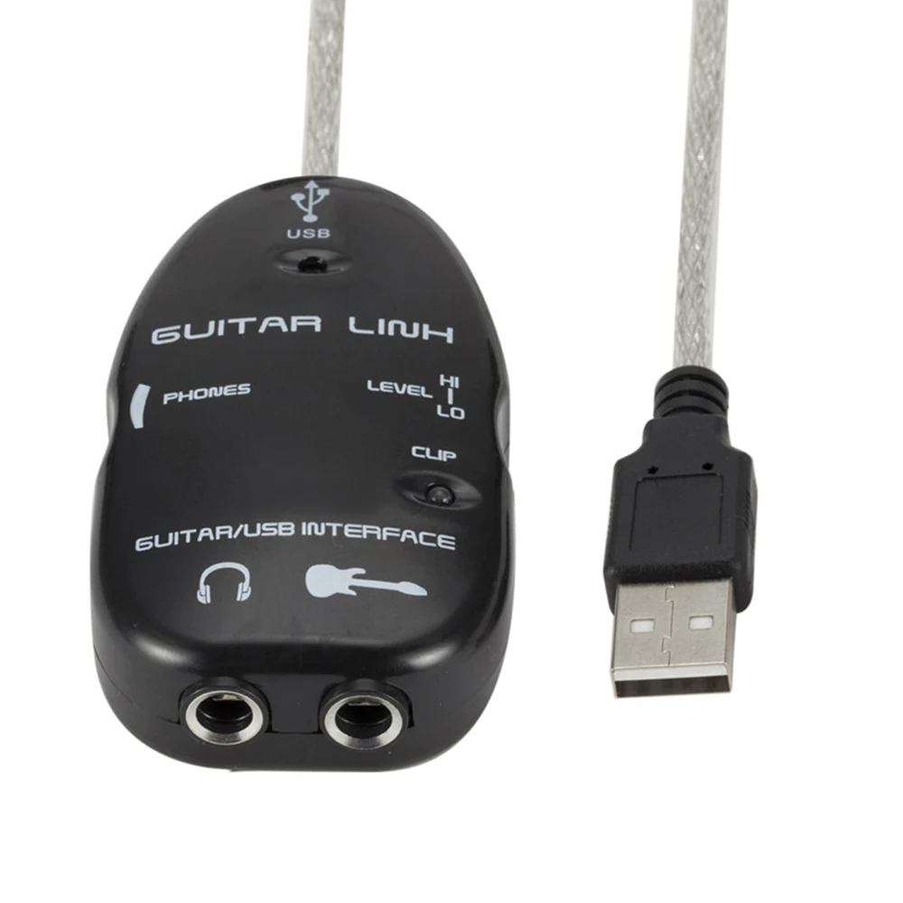 Кабель-переходник для гитары с интерфейсом USB рекордер аудиоразъемом