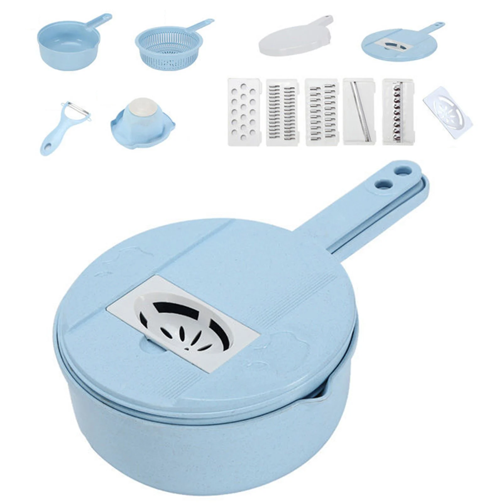 

12PCS/set Fruit Shredders Slicers Kitchen Slicer Set Vegetable Cutter Fruit Peeler Chopper Convenient Healthy Slicing Tools