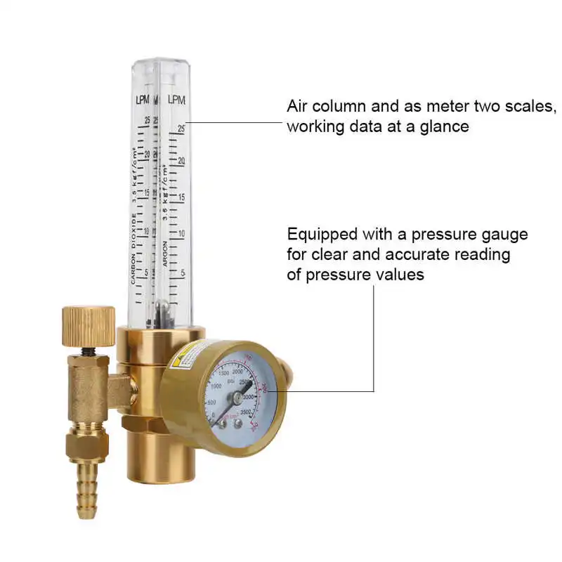 Латунный Редуктор Давления Аргона газовый редуктор регулятор давления сварки Tig