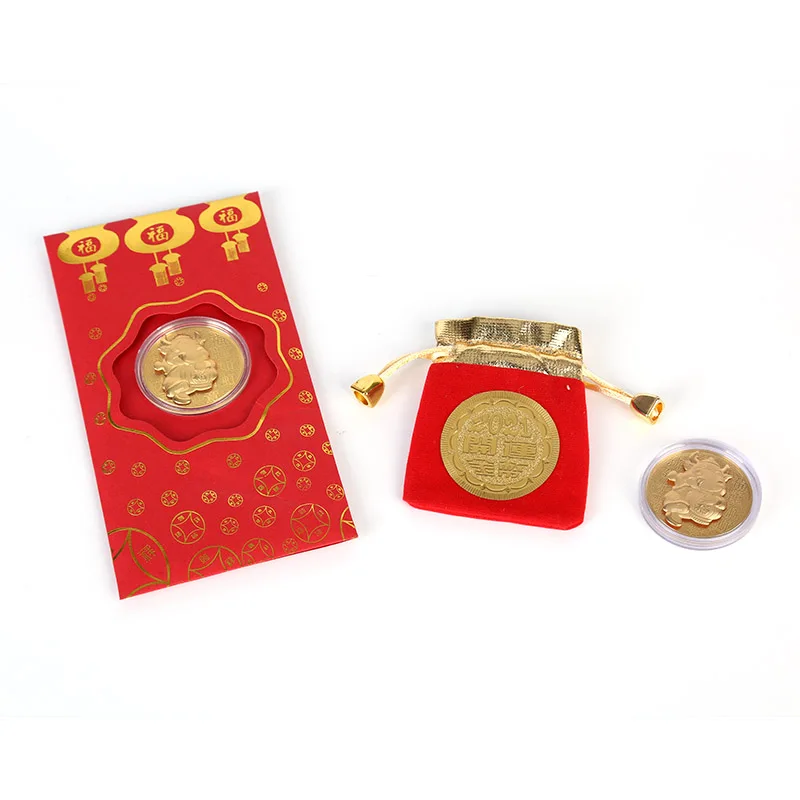 

1PC 2021 Year Of The Ox Commemorative Coin Lucky China Souvenir Collectible Coin