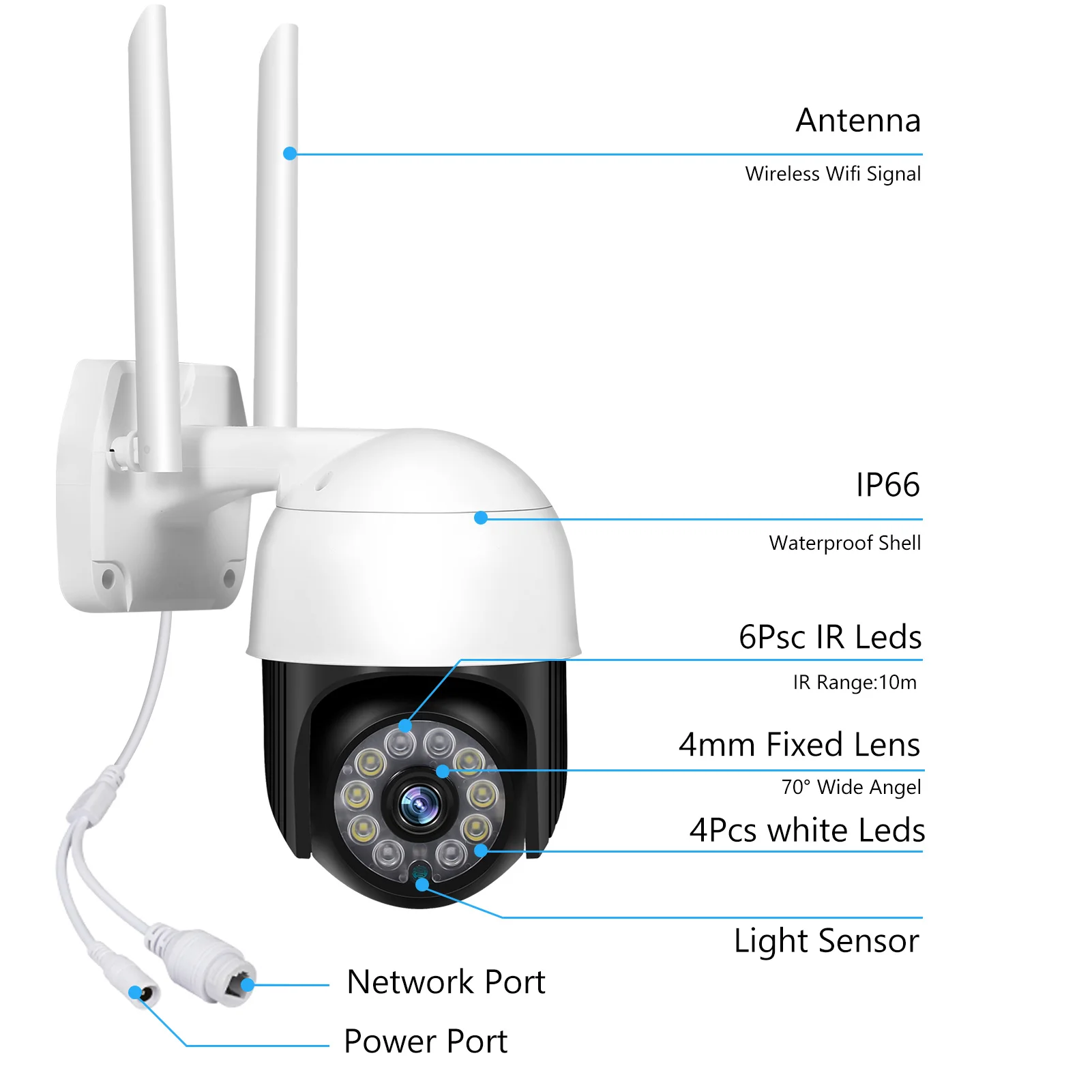 Уличная PTZ-камера видеонаблюдения 2 Мп 1080P Wi-Fi | Безопасность и защита