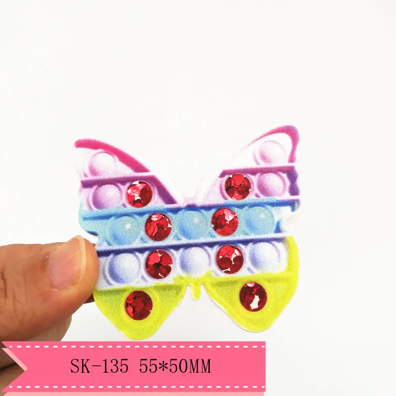 

1pcs cartoon butterfly Quicksand Acrylic Sequins custom Shaker Resins DIY bow center SK-135