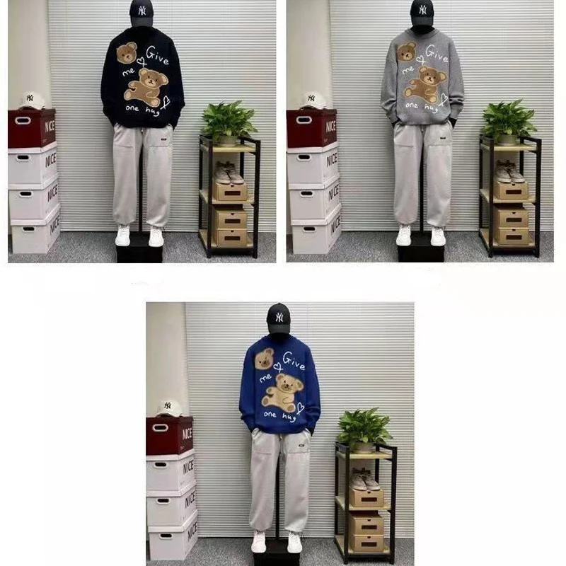 

Korean Sweater Men Women Oversized Sweater Harajuku Sweater Y2k Long Sleeve Top Korean Fashion Vintage Japanese Lazy Wind