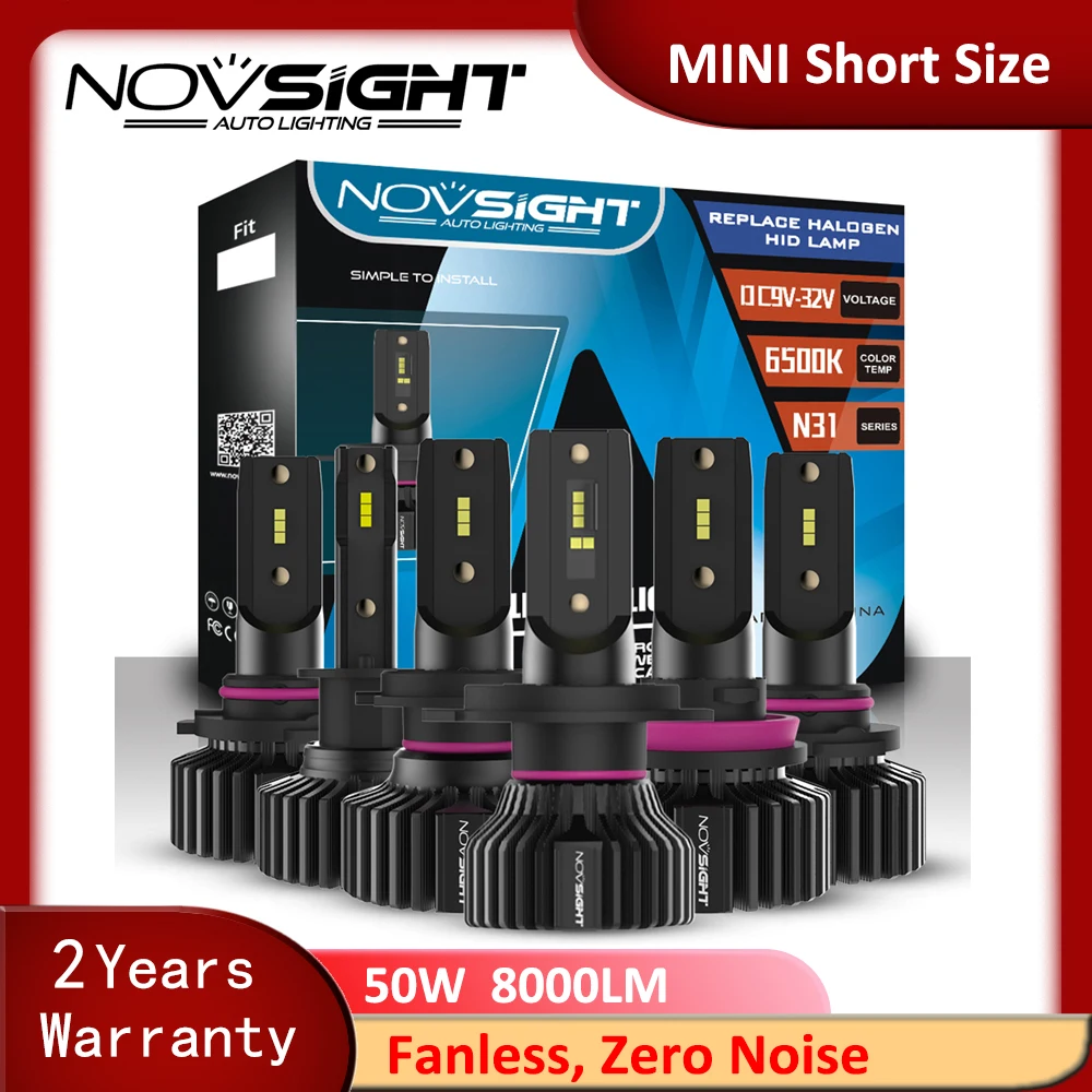 Светодиодные противотуманные фары NOVSIGHT лампы для автомобильных фар h7 h4 h11 h8 12 В 9005