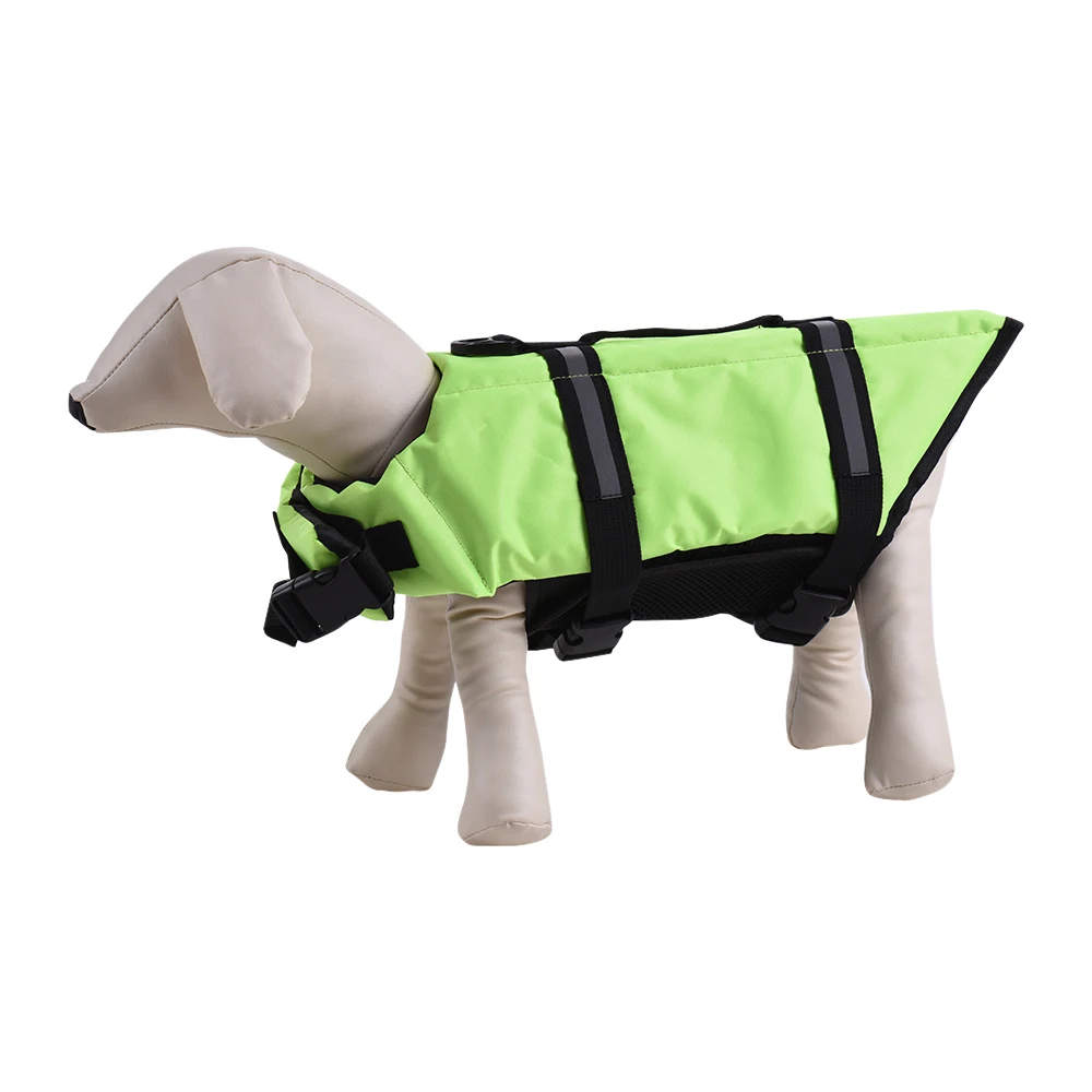 New 1pc Pets Dog Jacket Buoyant Secure Float Vest Outdoor Water Swimming Safety Preserver Adjustable Reflecting Padding Clothing |