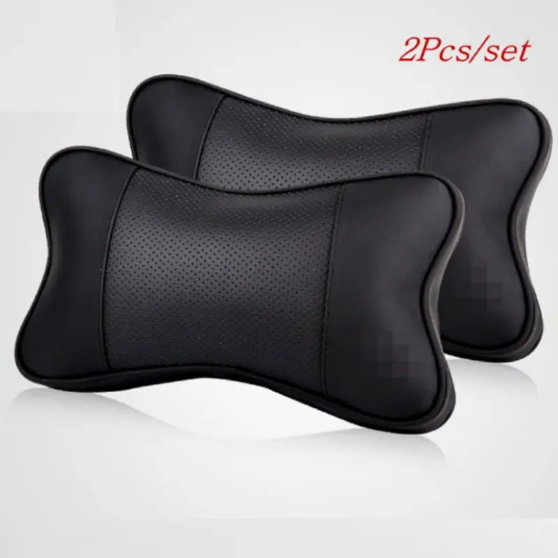 

Lyudmila Car headrest For Porsche FOR BMW 3D neck guard with leather cushion pillow bones outfit with a pair automotive supplies