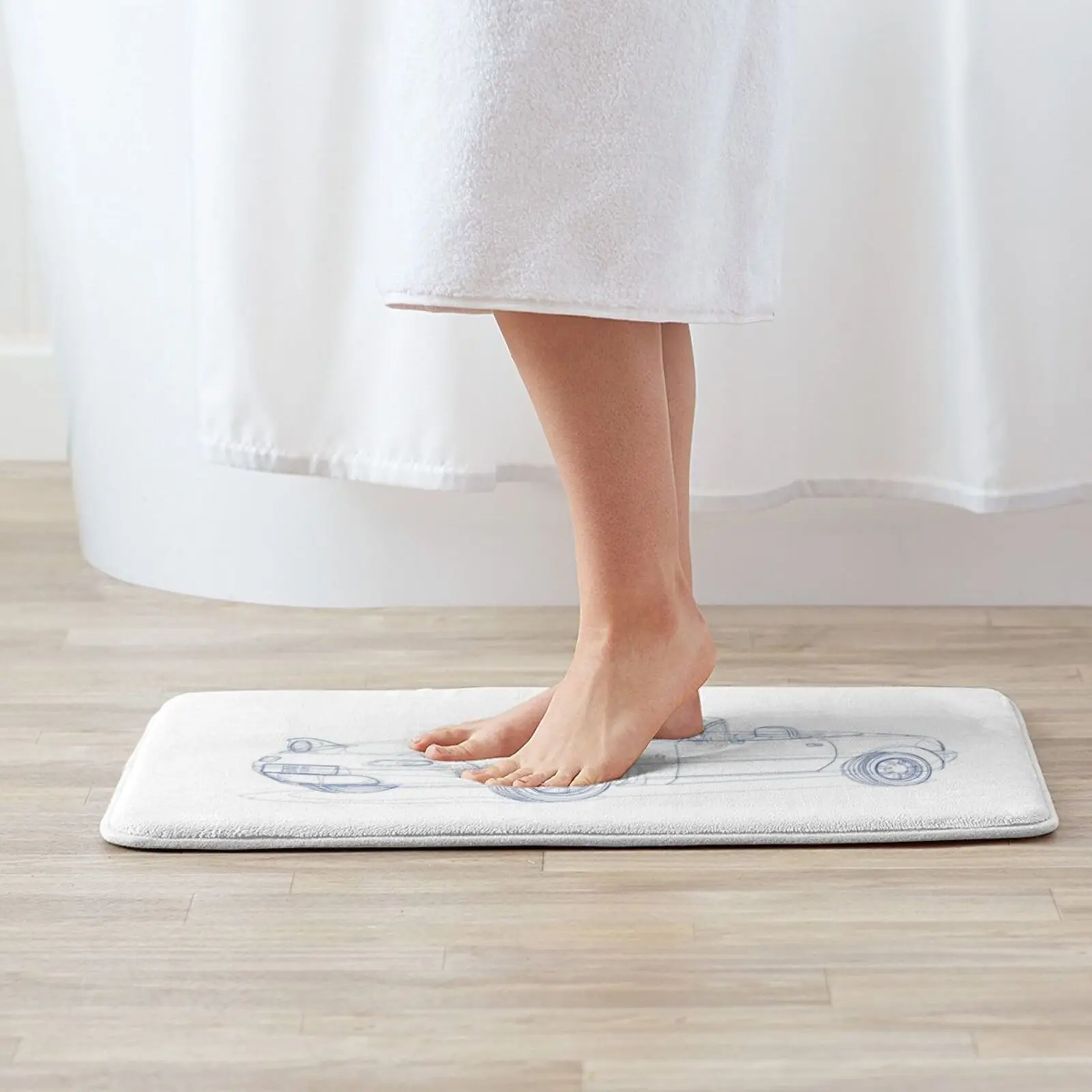 Коврик Mx5 с голубым контурным ковриком нескользящий коврик напольные коврики для