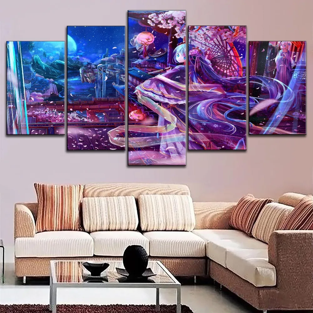 5 шт. из плотной ткани с принтом в виде вишен и Блоссом пейзаж кимоно ботинки для