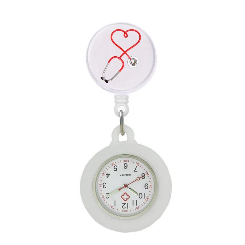 Карманные часы с выдвижной катушкой медсестринский доктор стетоскоп ритмом