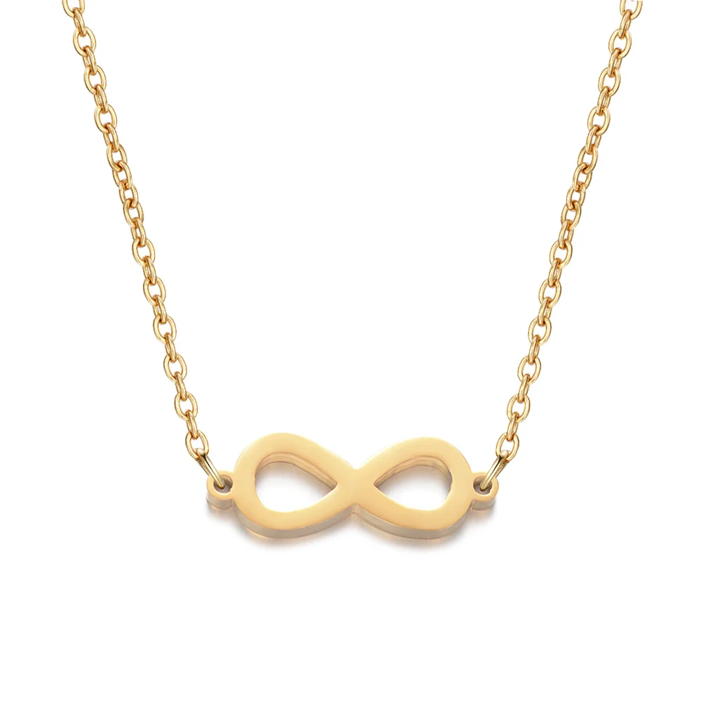 Модный символ бесконечности женское колье подвеска из нержавеющей стали