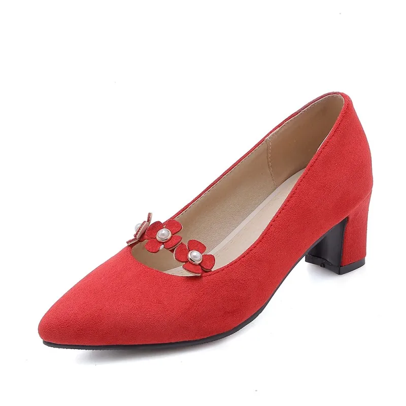 Туфли-лодочки женские на высоком каблуке заостренный носок цветочный узор