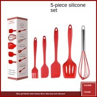 silicone kitchenware 5 piece spatula diy baking tool sets scraper cake utensils cookware for kitchen shovel egg stirring cooking