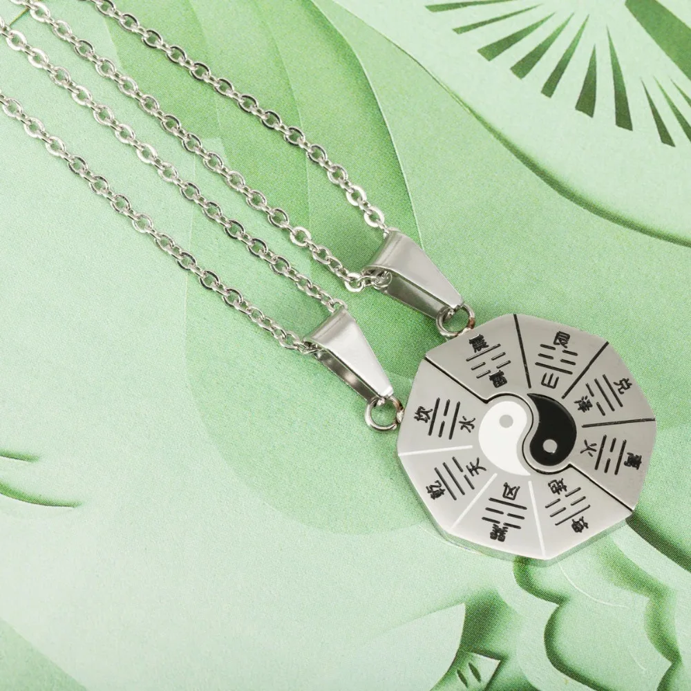 Мужское ожерелье с кулоном LOOKER из нержавеющей стали в стиле Тай-Чи Инь-Янь