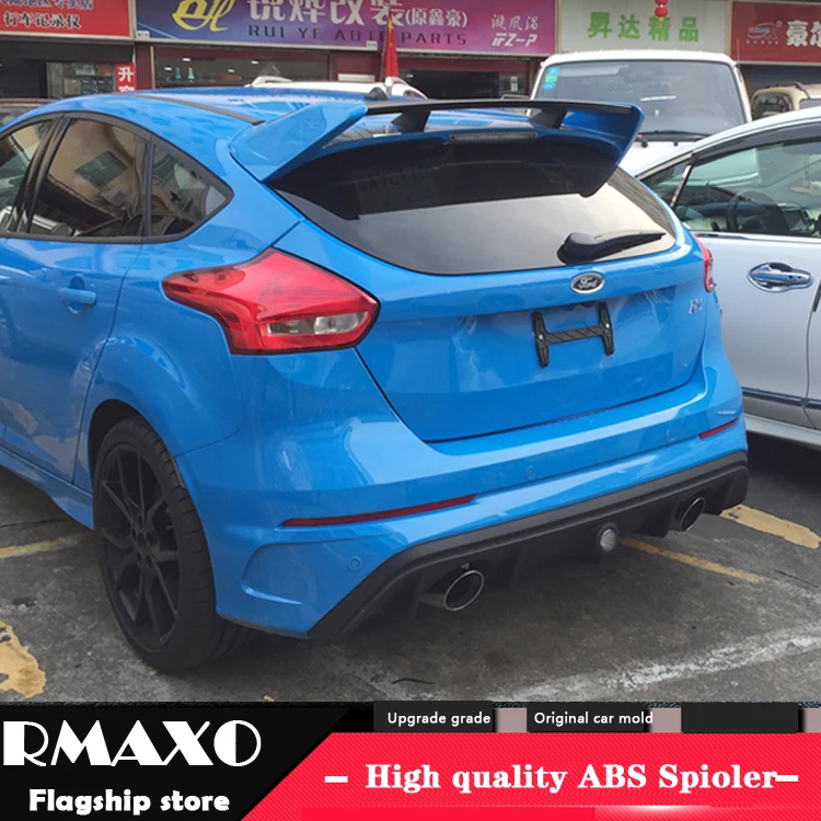 

For Ford Focus Spoiler 2012-2016 Focus RS hatch-back High Quality ABS Material Car Rear Wing Primer Color Rear Spoiler