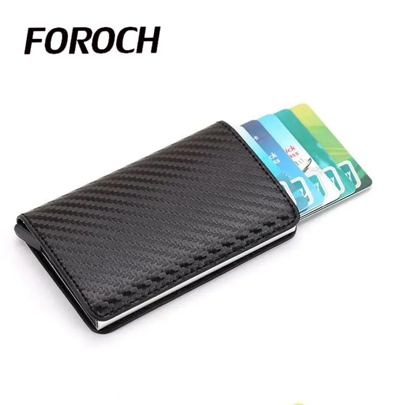 2020 New Credit Card Holder Wallet Men And Women PU Leather ID Fashion Carbon Fiber Business RIFD Bank Case | Багаж и сумки
