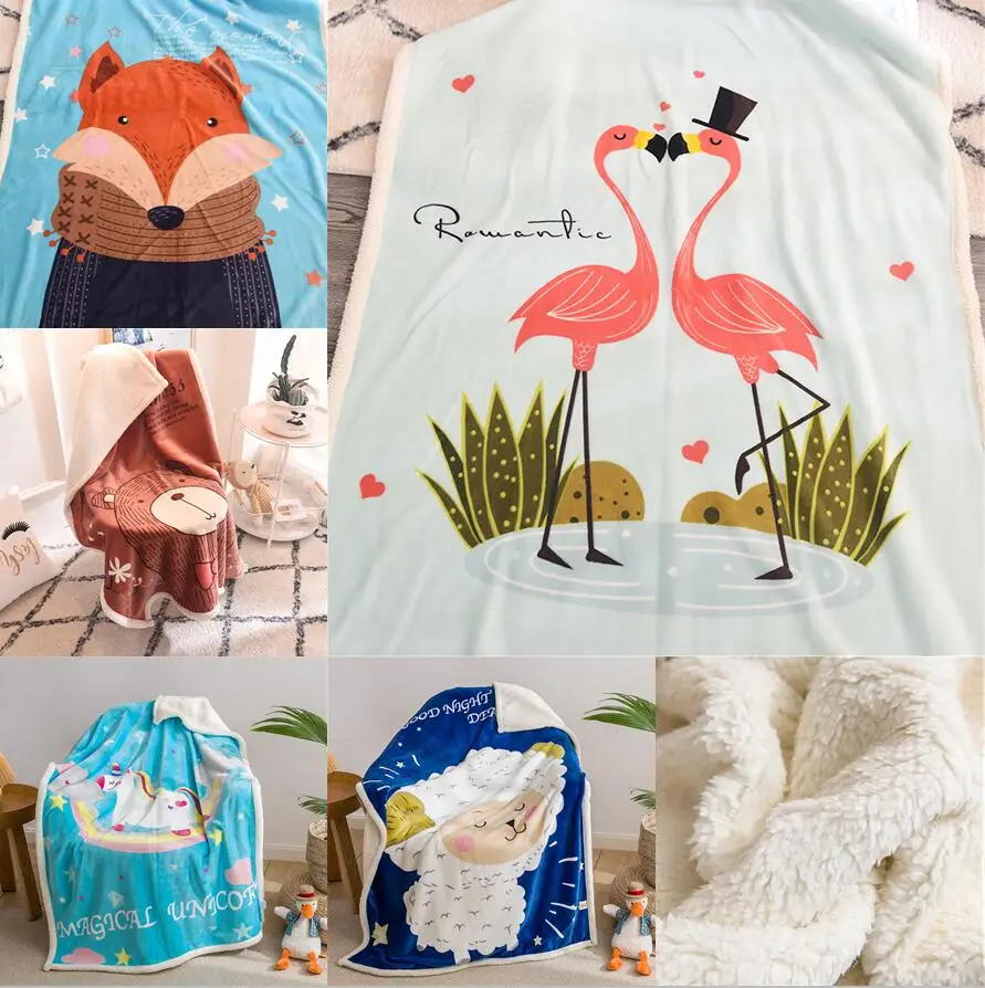 

Spring summer autumn soft cute pattern children blanket kids gift cartoon pattern home decoration bedding blanket