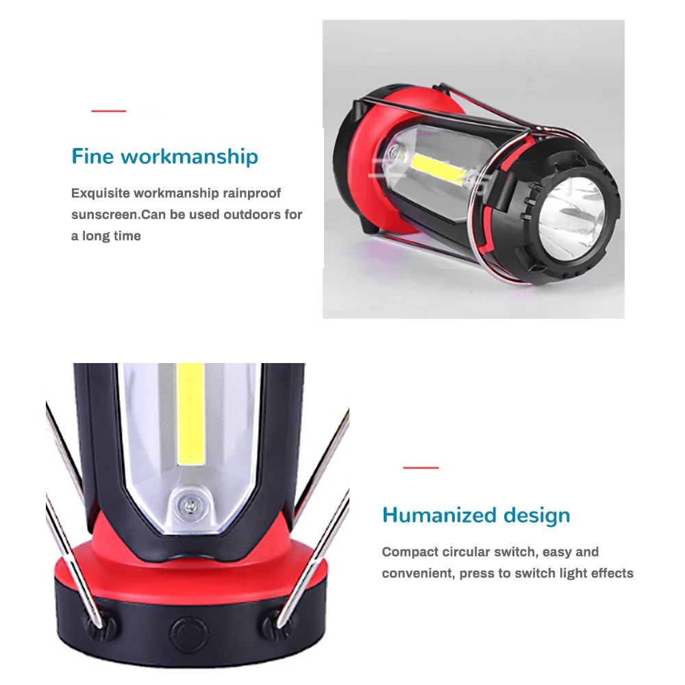 USB Перезаряжаемый светодиодный светильник-вспышка для кемпинга фонарь