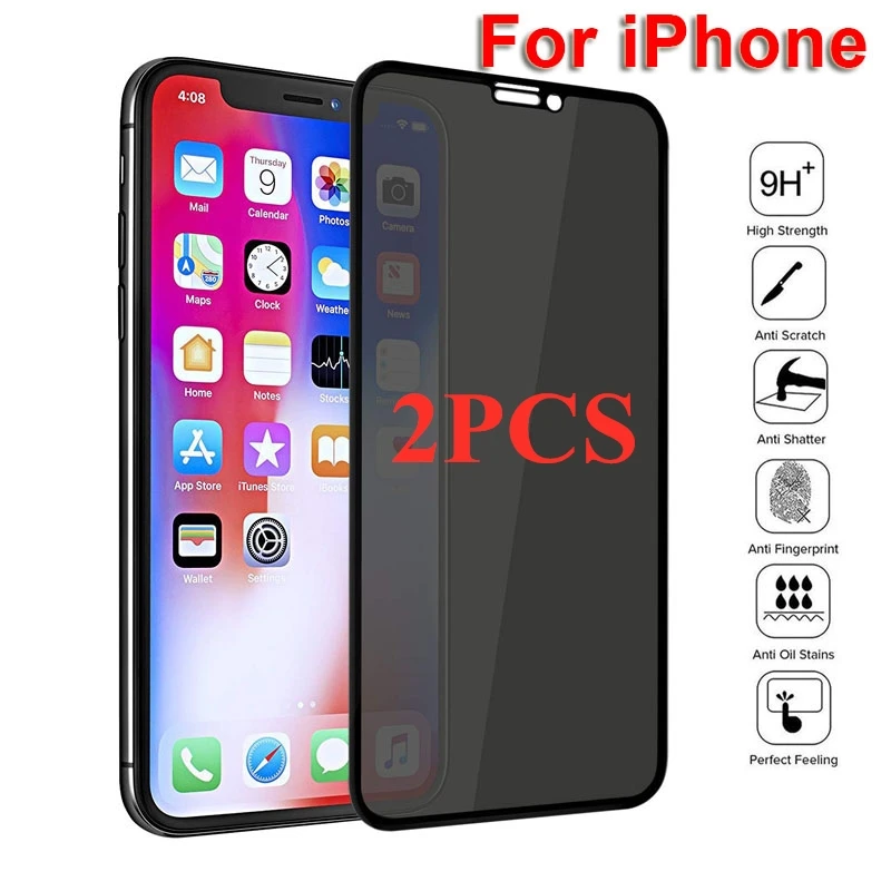 Закаленное стекло с полным покрытием для IPhone 12 Pro MAX Защитная пленка экрана X XS XR