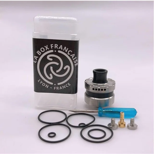 Black Le dripper rda rta by la box francaise 22 мм 316 нержавеющая сталь контроль воздушного потока ремонтный Dripper RTA VS varw MTL RTA - Цвет: Black