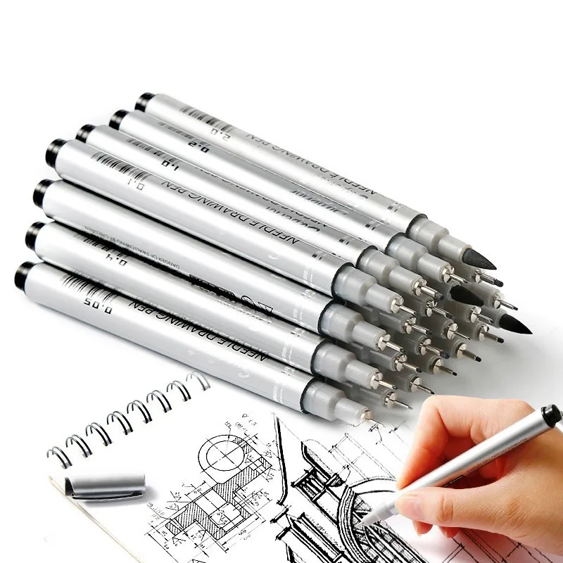 

Superior Waterproof Needle Pen Cartoon Design Sketch Marker Pigma Micron Liner Brushes Hook Line Pen For Drawing Art Supplies