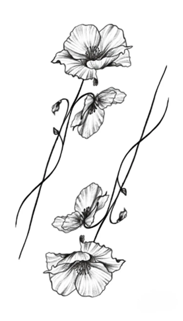 Временные фальшивые татуировки стикер боди-арт черно-белый Рисунок маленький