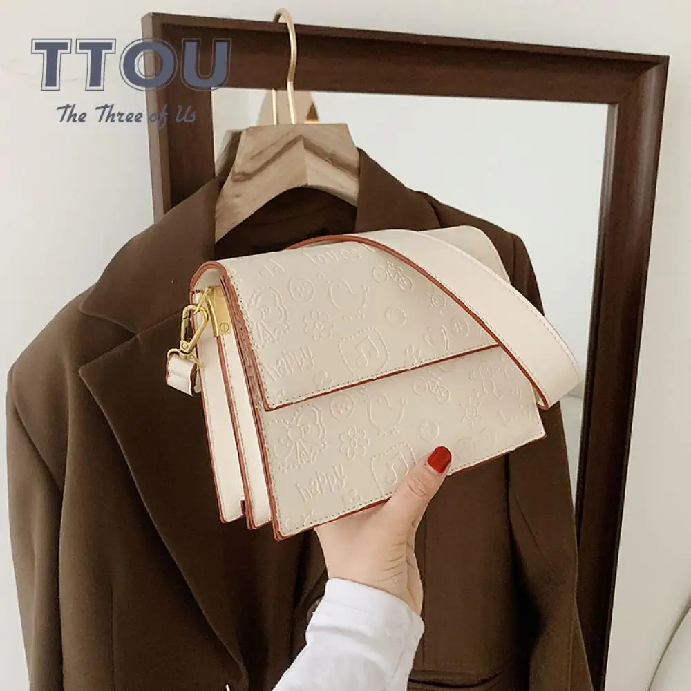 

Fashion Designer Print Pu Leather Crossboay Bag for Women Small Square Handbags Luxury Design Lock Wide Strap Ladies Shoulder Ba
